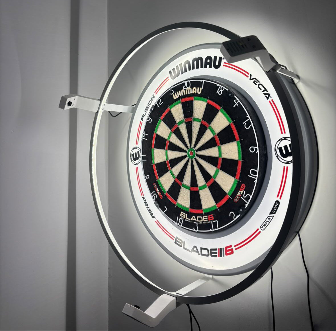 Ivoorwitte Autodarts set voor Winmau Plasma Licht Ring