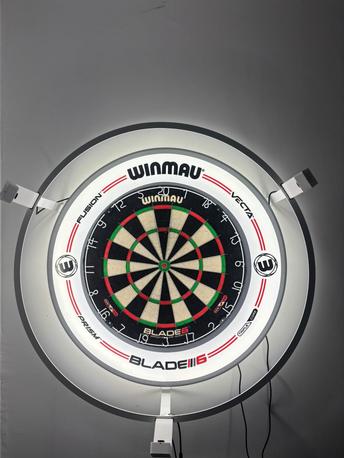 Ivoorwitte Autodarts set voor Winmau Plasma Licht Ring