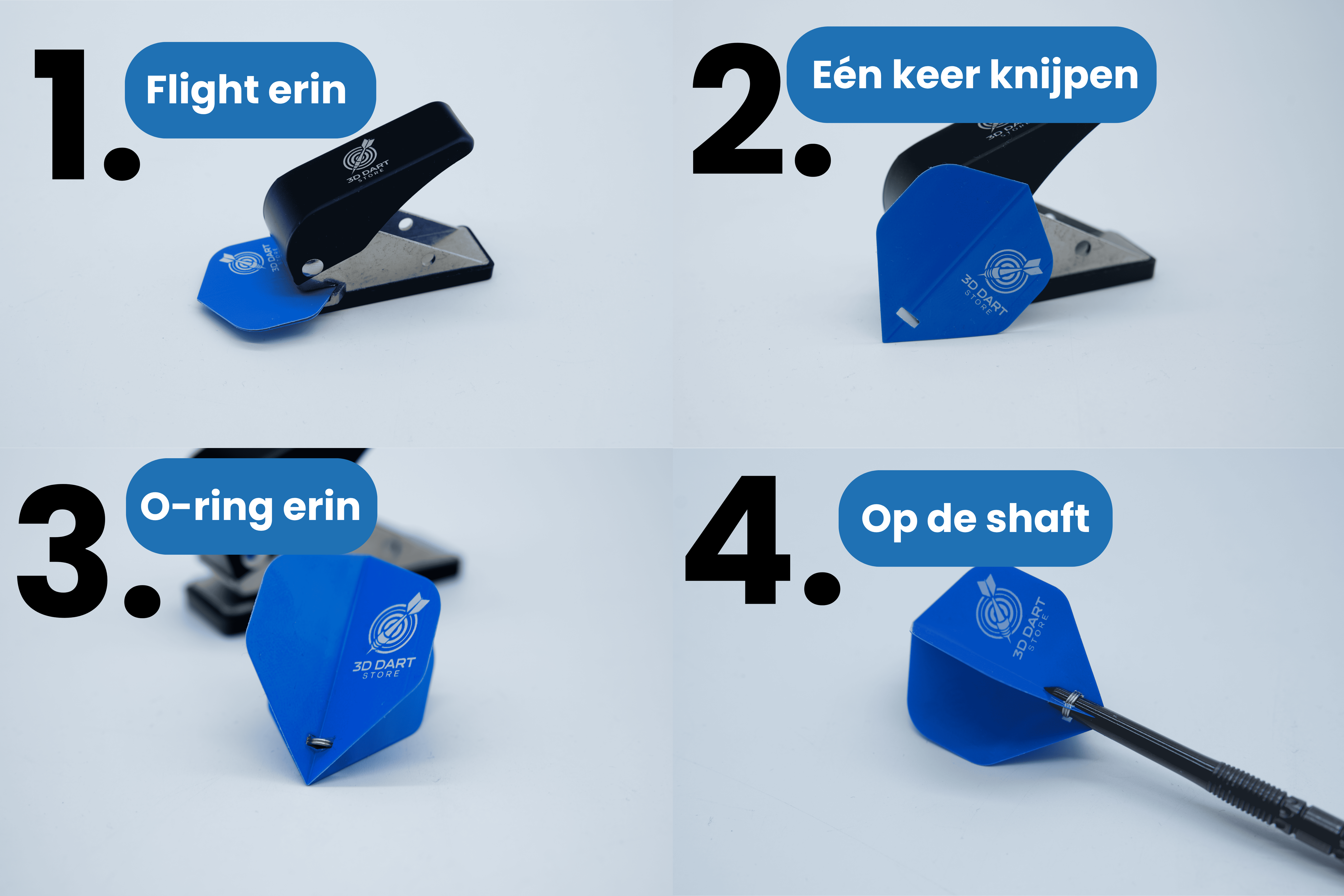 Flight Punch met 24 O-ringen | 3D Dart Store