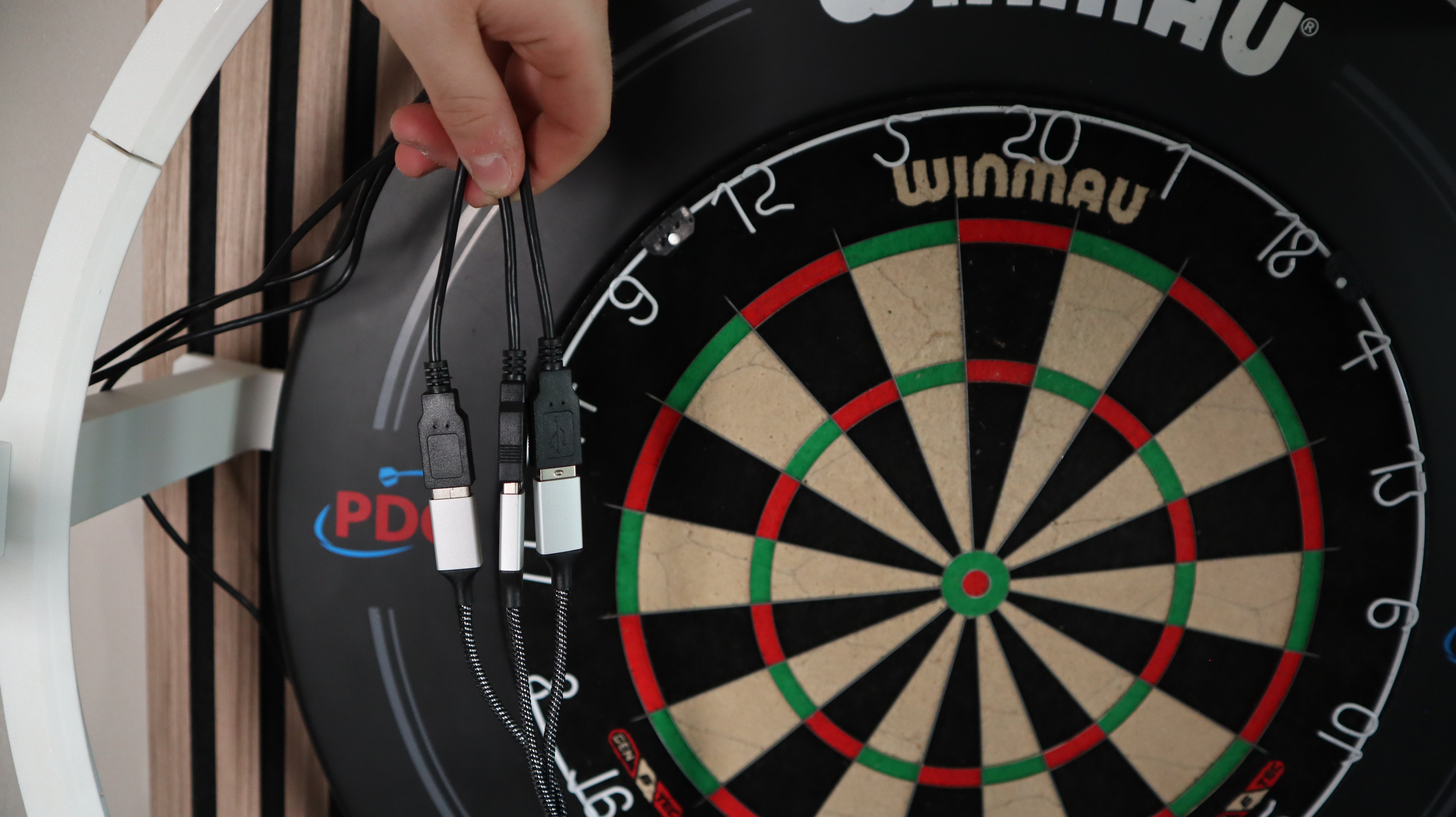 Autodarts Complete set met Licht Ring Ivoorwit